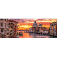 CLEMENTONI Panoramatické puzzle Kanál Grande Benátky 1000 dílků
