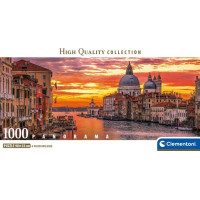 CLEMENTONI Panoramatické puzzle Kanál Grande Benátky 1000 dílků