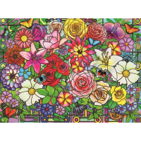 RAVENSBURGER Puzzle Květinový svět Tiffany XXL 100 dílků