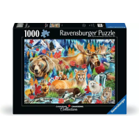 RAVENSBURGER Puzzle Divoké šelmy Kanady 1000 dílků