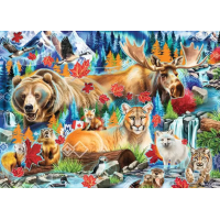 RAVENSBURGER Puzzle Divoké šelmy Kanady 1000 dílků
