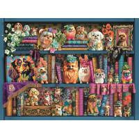RAVENSBURGER Puzzle Roztomilí porcelánoví mopslíci 500 dílků