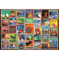 RAVENSBURGER Puzzle Známky z různých koutů světa 200 dílků