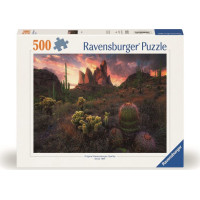 RAVENSBURGER Puzzle Kaktusy za soumraku 500 dílků