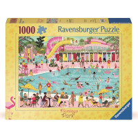 RAVENSBURGER Puzzle Radovánky u bazénu 1000 dílků