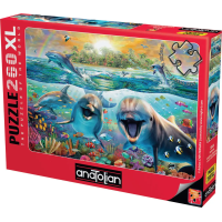 ANATOLIAN Puzzle Smějící se delfíni XL 260 dílků