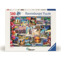 RAVENSBURGER Puzzle Cestovatelské poklady 500 dílků