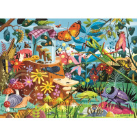 RAVENSBURGER Puzzle Zahradní dobrodružství s broučky 60 dílků