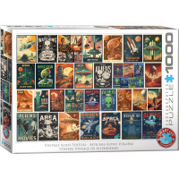 EUROGRAPHICS Puzzle Vintage plakáty Mimozemšťané 1000 dílků