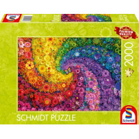 SCHMIDT Puzzle Vířící barvy v květu 2000 dílků