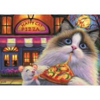 RAVENSBURGER Puzzle Pizza pro kočku - rozmanitost chutí 35 dílků