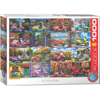 EUROGRAPHICS Puzzle 16 skútrů 1000 dílků