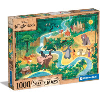 CLEMENTONI Puzzle Story Maps: Kniha džunglí 1000 dílků