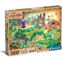 CLEMENTONI Puzzle Story Maps: Sněhurka 1000 dílků
