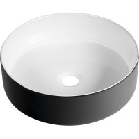 Sapho FIASTRA keramické umyvadlo na desku, Ø 40cm, černá mat FT801B