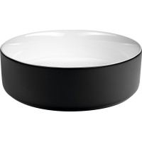 Sapho FIASTRA keramické umyvadlo na desku, Ø 40cm, černá mat FT801B