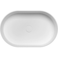 Sapho THIN umyvadlo na desku, Rockstone, 55x35cm, bílá mat WN205