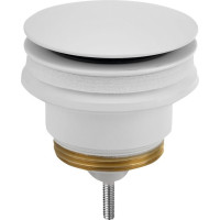 Omp Tea Umyvadlová výpust 5/4“, click-clack, velká zátka, 10-45mm, bílá mat 7532.310.5XD
