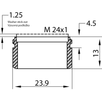 Sapho NEOPERL perlátor úsporný ECO PUSH 5 l/min, vnější závit M24x1, chrom 3075.103