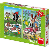 Dino Puzzle Krtek se raduje 2x48 dílků