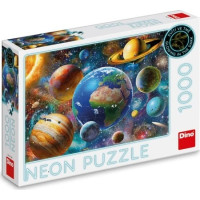 Dino Puzzle Planety neon 1000 dílků