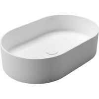 Sapho THIN umyvadlo na desku, Rockstone, 55x35cm, bílá mat WN205