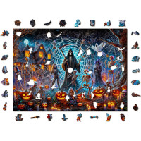 WOODEN CITY Dřevěné puzzle Halloweenský Pán smrti 1010 dílků