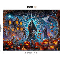 WOODEN CITY Dřevěné puzzle Halloweenský Pán smrti 1010 dílků