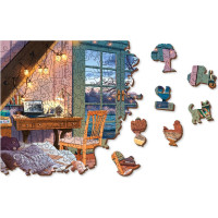 WOODEN CITY Dřevěné puzzle Útulná chata 505 dílků