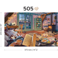 WOODEN CITY Dřevěné puzzle Útulná chata 505 dílků