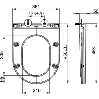 Sapho AVIS WC sedátko, SLIM, Soft Close, Easy Take, bílá PCS106