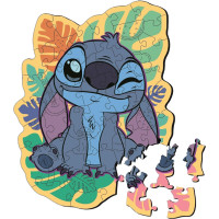 TREFL Dřevěné obrysové puzzle Stitch 50 dílků