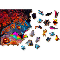 WOODEN CITY Dřevěné puzzle Halloweenská dýně 1010 dílků