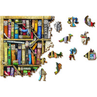 WOODEN CITY Dřevěné puzzle Police s knihami 1010 dílků