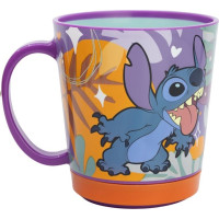 STOR Hrneček s protiskluzovým dnem 410 ml Stitch
