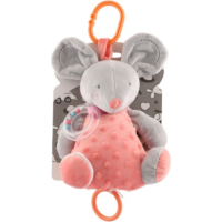 TEDDIES Natahovací hrací strojek plyšová Myš