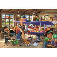 RAVENSBURGER Puzzle Staň se opravářem letadel a vlaků! 2x24 dílků