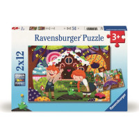 RAVENSBURGER Puzzle Kouzelný svět pohádek 2x12 dílků