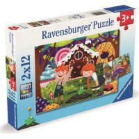RAVENSBURGER Puzzle Kouzelný svět pohádek 2x12 dílků