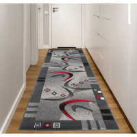 Běhoun TAPIS Modern - šedý/červený