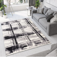 Kusový koberec TAPIS Abstract - černý/bílý
