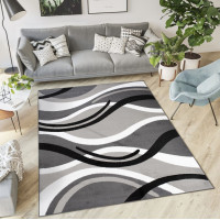 Kusový koberec TAPIS Vlny - tmavě šedý/šedý