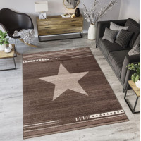 Moderní kusový koberec MAROKO - CENTER STAR hnědý L916A