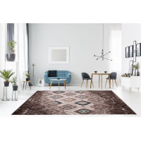 Moderní kusový koberec MATRA béžovo-modrý H109A