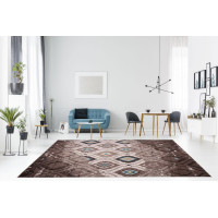 Moderní kusový koberec MATRA béžovo-modrý H109A