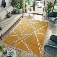 Moderní kusový koberec SPRING Raven - žlutá
