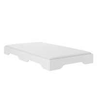 Dětská Montessori postel SIMPI 140x70 cm + MATRACE - bílá