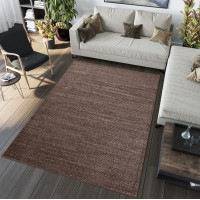 Kusový koberec SARI Mono - tmavě hnědý