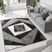 Kusový koberec TAPIS Vertigo - černý/šedý
