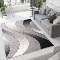 Kusový koberec TAPIS Waves - světle šedý